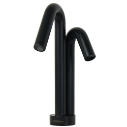 Robinet design sans contact ONE 2en1 eau et savon noir mat