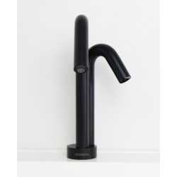 Robinet lavabo noir sans contact ONE avec distributeur de savon