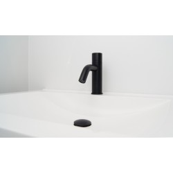 Robinet noir mat détection dissimulée dans l'extrémité du bec, ultra design
