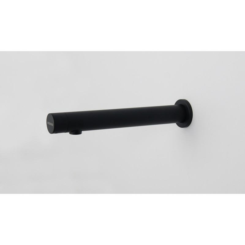 Robinet professionnel mural lavabo automatique AKWALINE noir mat