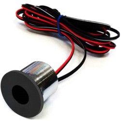 Robinet automatique urinoir noir mat en travers cloison