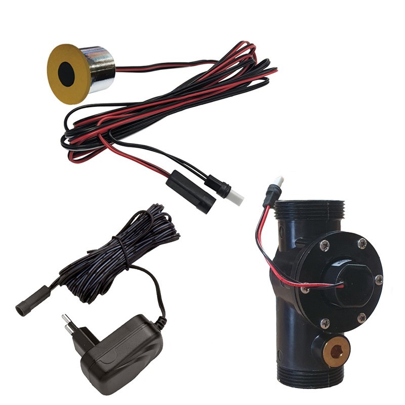 Kit chasse directe WC automatique par détection de présence ou approche de la main sur secteur, finition doré mat antique bronze