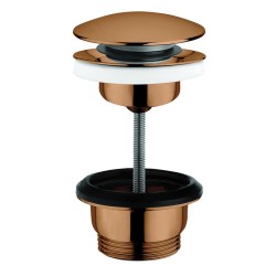 Bonde lavabo inox brossé poussoir clic-clac ou écoulement libre