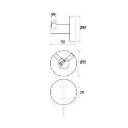 Percha doble de latón ELO acabado cromado - SUPRATECH Percha doble de latón ELO acabado cromado - SUPRATECH