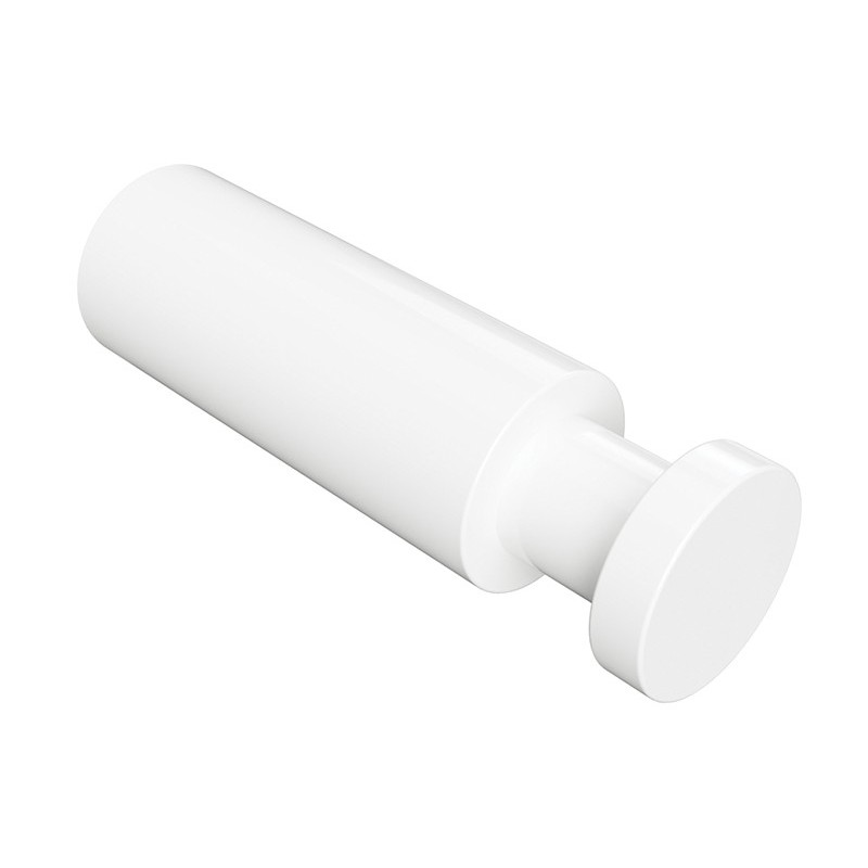 Porte manteau simple et robuste en laiton, finition blanc mat