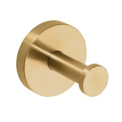 Single and aesthetic coat hook in brass, matte gold finish Single and aesthetic coat hook in brass, matte gold finish