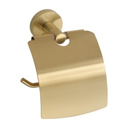 Dérouleur de papier WC doré Antique Bronze avec couvercle de protection