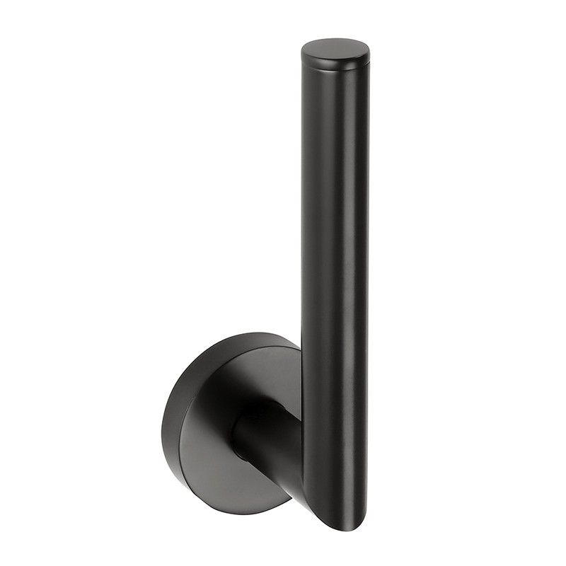 Réserve rouleau vertical laiton finition noir mat à visser