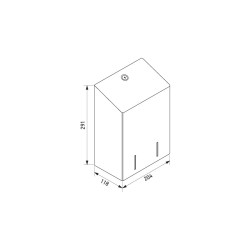 ELITE Double Stainless Steel Flat Toilet Paper Dispenser