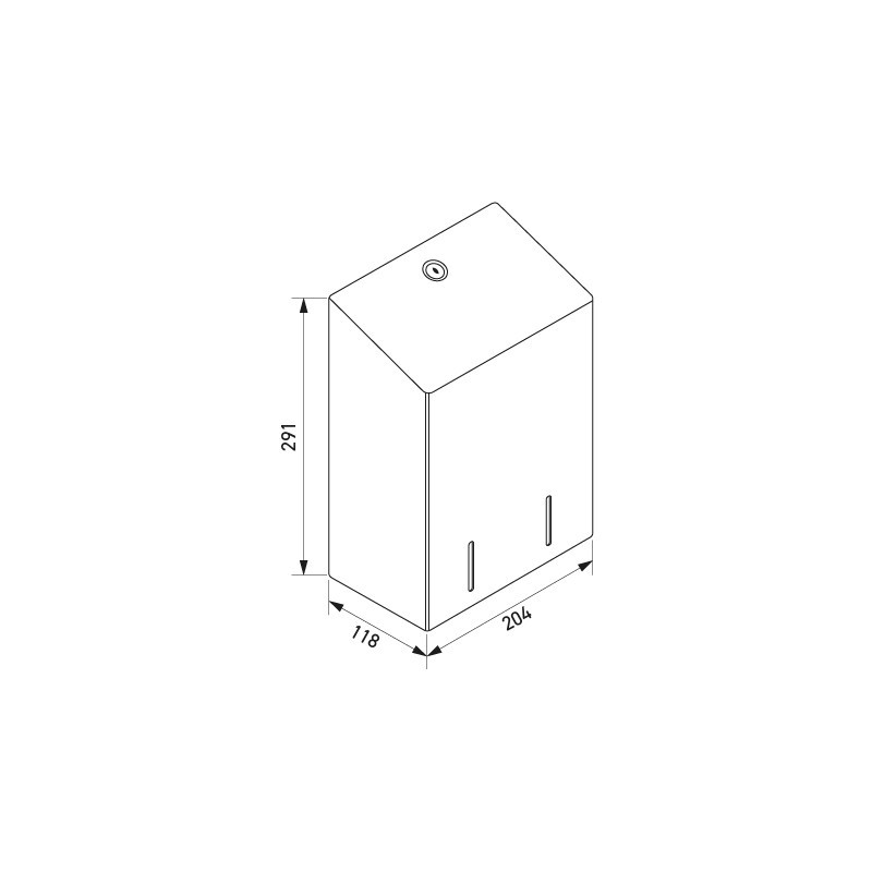 Distributeur double inox papier toilette plat ELITE feuille à feuille