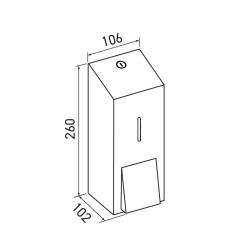 Plan distributeur avec serrure encastrée, avec cylindre durable en acier