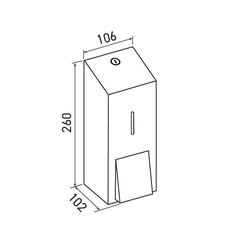 Plan distributeur avec serrure encastrée, avec cylindre durable en acier