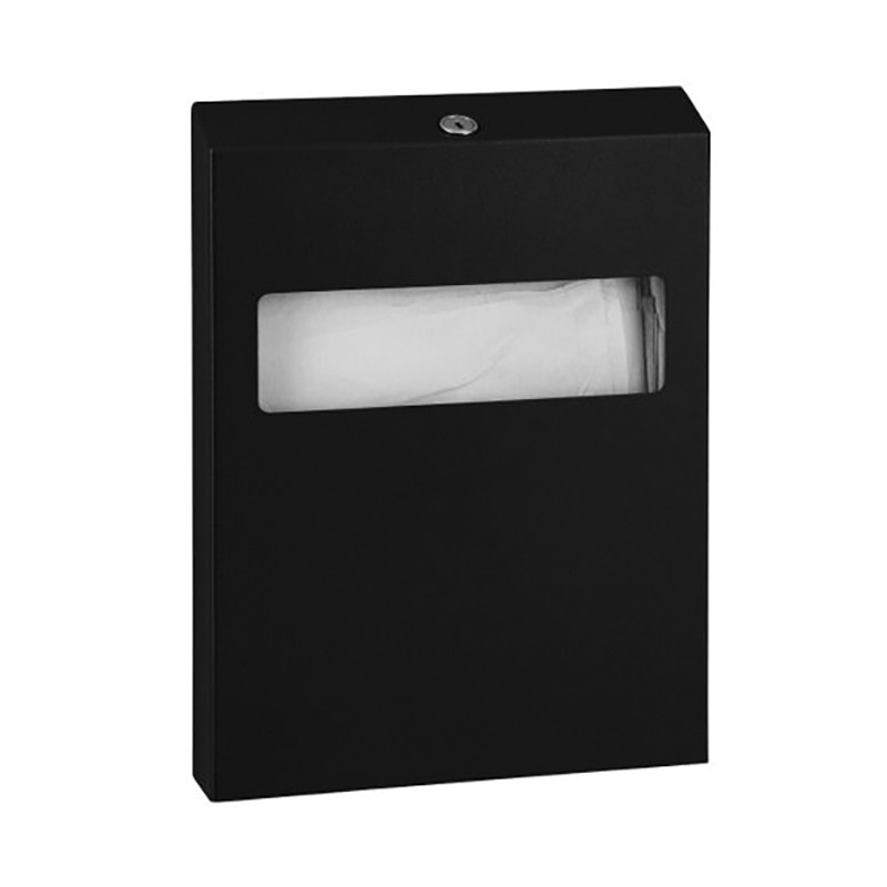 Distributeur inox noir mat de papiers couvre siège WC