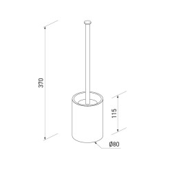 Wall mounted toilet brush holder without lid - SUPRATECH