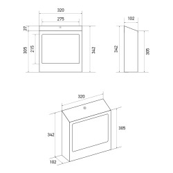 3in1 ELITE SLIM Mirror + Soap + Paper Towel dispenser