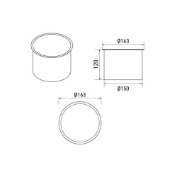 Round counter-mounted and stainless steel waste disposal - SUPRATECH