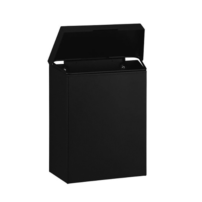 Couvercle, avec barre relevable de maintien de sac, pour changement rapide et facile