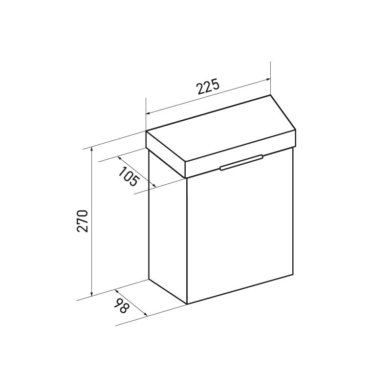 Plan poubelle en acier inoxydable finition noir mat 4,5 L