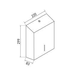 Plan distributeur papier essuie-mains ELITE SLIM ULTRA en acier inoxydable noir mat