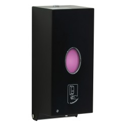 Distributeur automatique mural de savon liquide noir mat