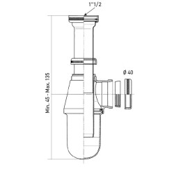 Dimensiones sifón BS-12
