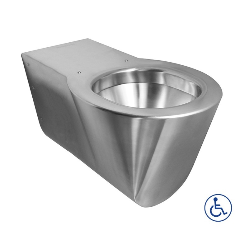 Extended stainless steel wall-hung toilet Extended stainless steel wall-hung toilet