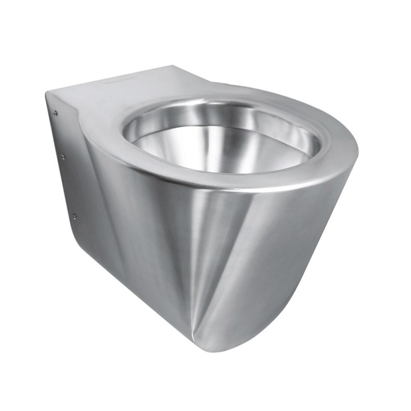 OPTIMA stainless steel toilet bowl, vandal-proof and design OPTIMA stainless steel toilet bowl, vandal-proof and design