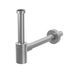 DESIGN polished stainless steel short sink waste trap - SUPRATECH