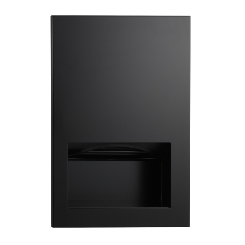Stainless steel paper towel dispenser, matte black finish
