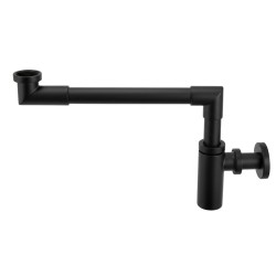 Matte black space-saving PRM basin trap