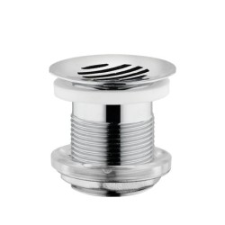 Hygienic grid waste for basins and washbasins – free-flow drainage