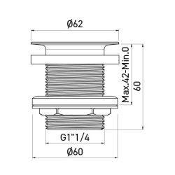 Hygienic grid waste for basins and washbasins – free-flow drainage