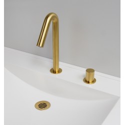 Satin gold PVD faucet set