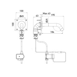 Automatic faucet wall-mounted EXTREME WS Automatic faucet wall-mounted EXTREME WS