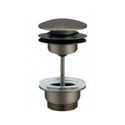 Bonde lavabo inox brossé poussoir clic-clac ou écoulement libre