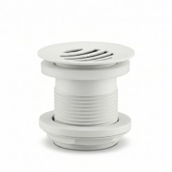 Hygienic grid waste for basins and washbasins – free-flow drainage