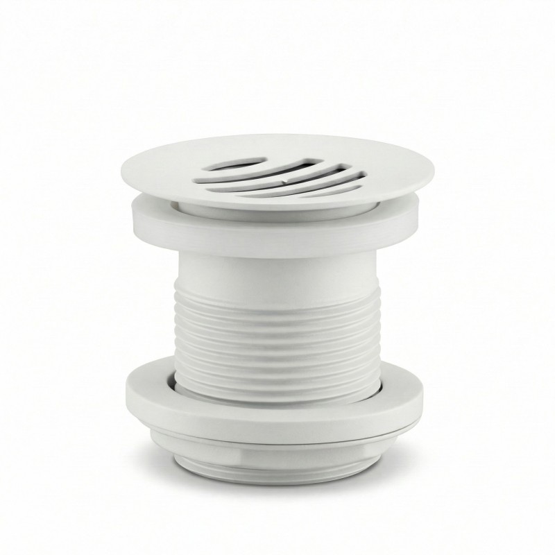 Bonde lavabo à écoulement libre Blanc mat