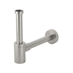 DESIGN polished stainless steel short sink waste trap - SUPRATECH