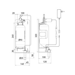 Dispensador automático de jabón por infrarrojos para instalación detrás del espejo Dispensador automático de jabón por infrarrojos para instalación detrás del espejo
