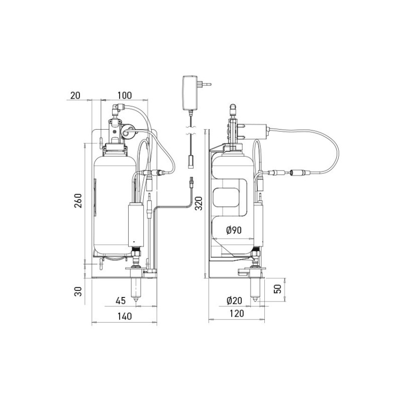 Distributeur savon mousse sans contact derrière miroir Distributeur savon mousse sans contact derrière miroir