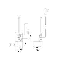 Robinet eau automatique intégré derrière miroir Robinet eau automatique intégré derrière miroir