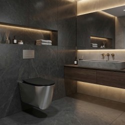 ULTIMA stainless steel wall-hung WC pan, brushed finish ULTIMA stainless steel wall-hung WC pan, brushed finish