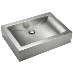 Wash basin rectangular design in stainless steel