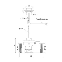 Automatic direct flush kit, presence detection system