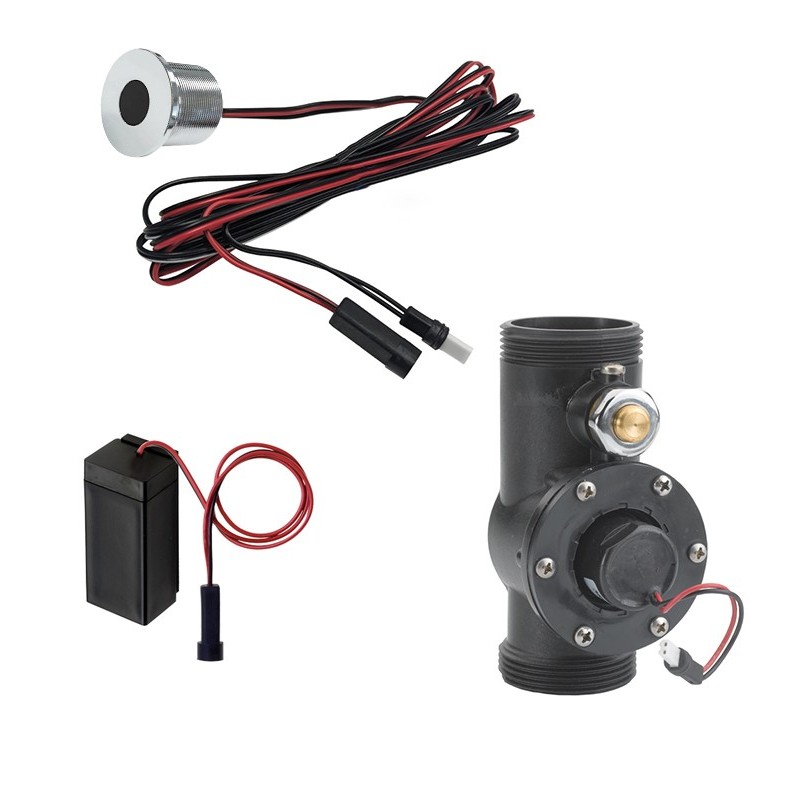 Kit chasse directe WC automatique par détection de présence ou approche de la main sur secteur Kit chasse directe WC automatique par détection de présence ou approche de la main sur secteur