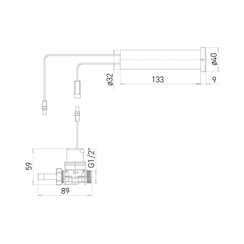 Automatic faucet for urinal, matt black finishing Automatic faucet for urinal, matt black finishing
