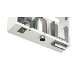 Sèche-mains à intégrer derrière miroir avec buse verticale inox Sèche-mains à intégrer derrière miroir avec buse verticale inox