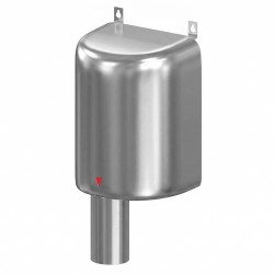 Sèche-mains derrière miroir avec buse verticale inox