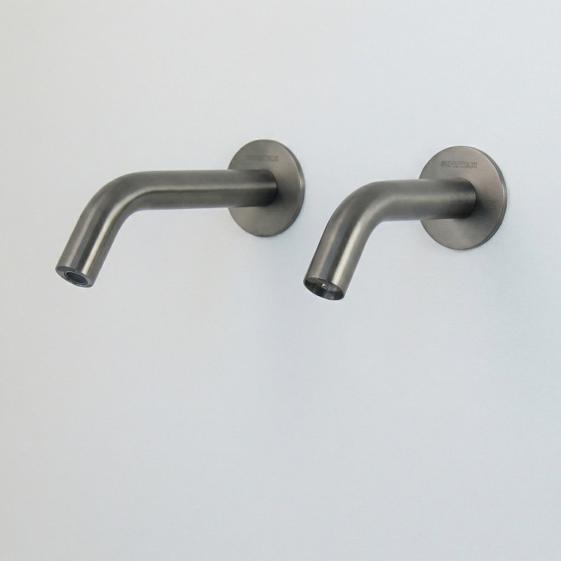 Distributeur automatique de savon mural design assorti robinet infrarouge  EXTREME WS finition PVD Gun metal