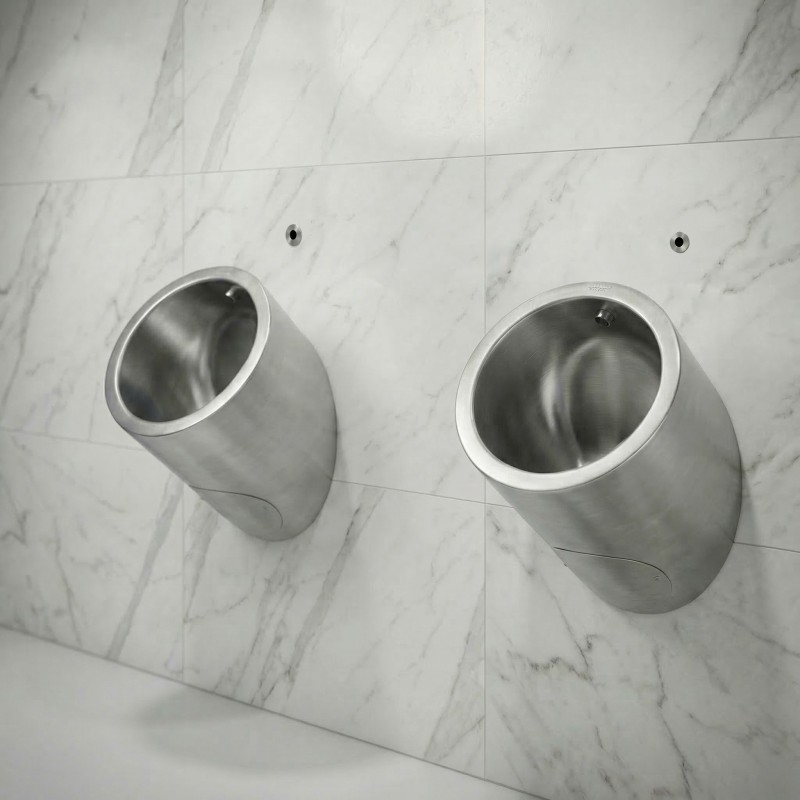 Urinoir inox incassable pour lieux publics